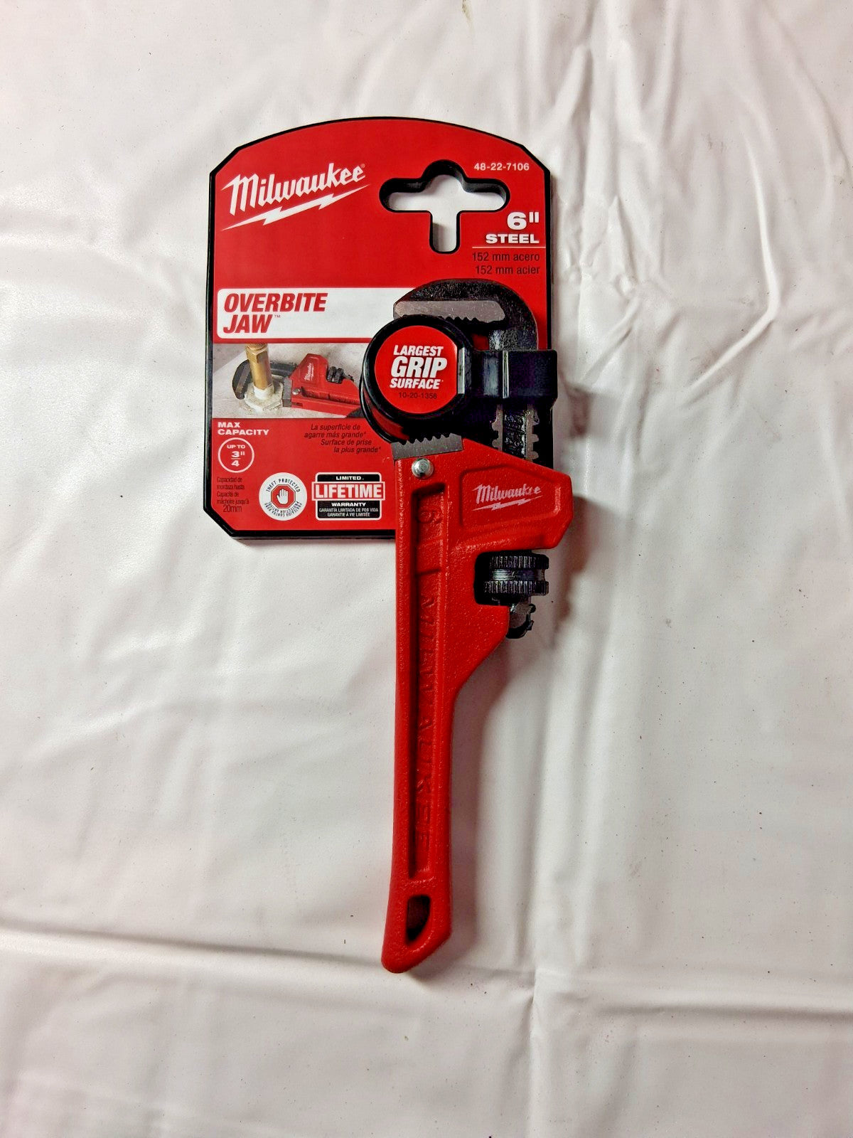 Milwaukee Tool Steel Pipe Wrench 1-3/4" Max 6" OAL 15328024