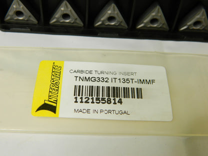 Interstate Carbide Turning Insert TNMG332 IMMF Grade IT135T Qty 10 112155814