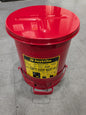 Justrite 6 Gallon Capacity, Galvanized Steel Disposal Can 09100