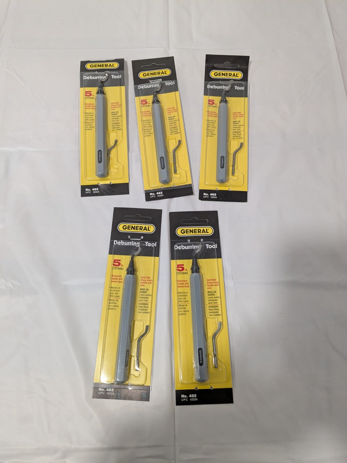General Tools Swivel Head Deburring Tool 5" with Metal Handle Qty 5 482
