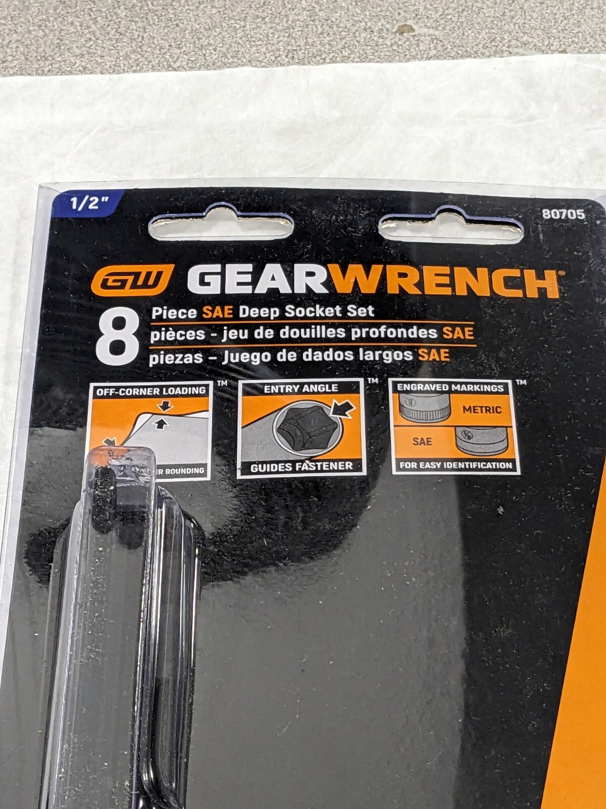 GEARWRENCH Deep Socket Set: 8 Pc 1/2 to 15/16 Socket 80705
