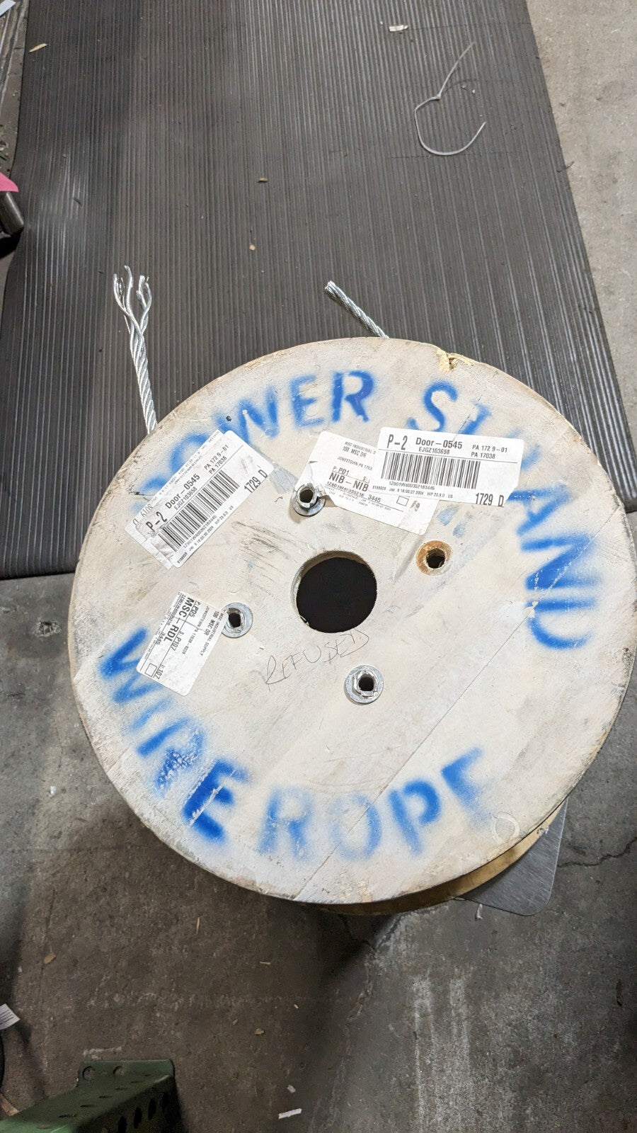 LIFT-ALL 3/8 Diameter Hoisting Wire Rope 13k Lb Breaking Strength 6 x 37 IWRC