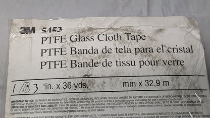 3M PTFE Glass Cloth Tape 5453 Roll 3" X 36 yd X 8.2 mil 7000050130