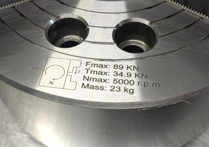 ATLAS WORKHOLDING Hydraulic Lathe Chuck  8" Diameter  3-Jaw  A2-6 Mount  AT