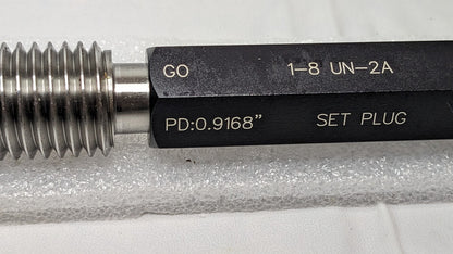 SPI Truncated Taperlock Gage Go & No Go 1-8 UN-2A 23-206-6