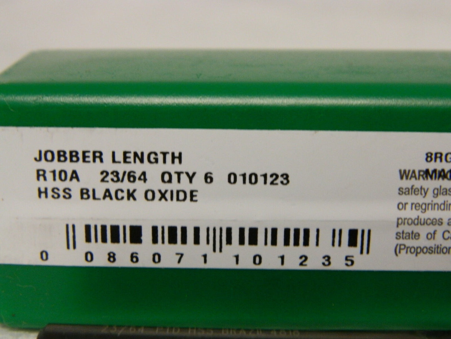 Precision Twist Drill High Speed Steel Jobber Drill 23/64" 118° Qty 6 01012