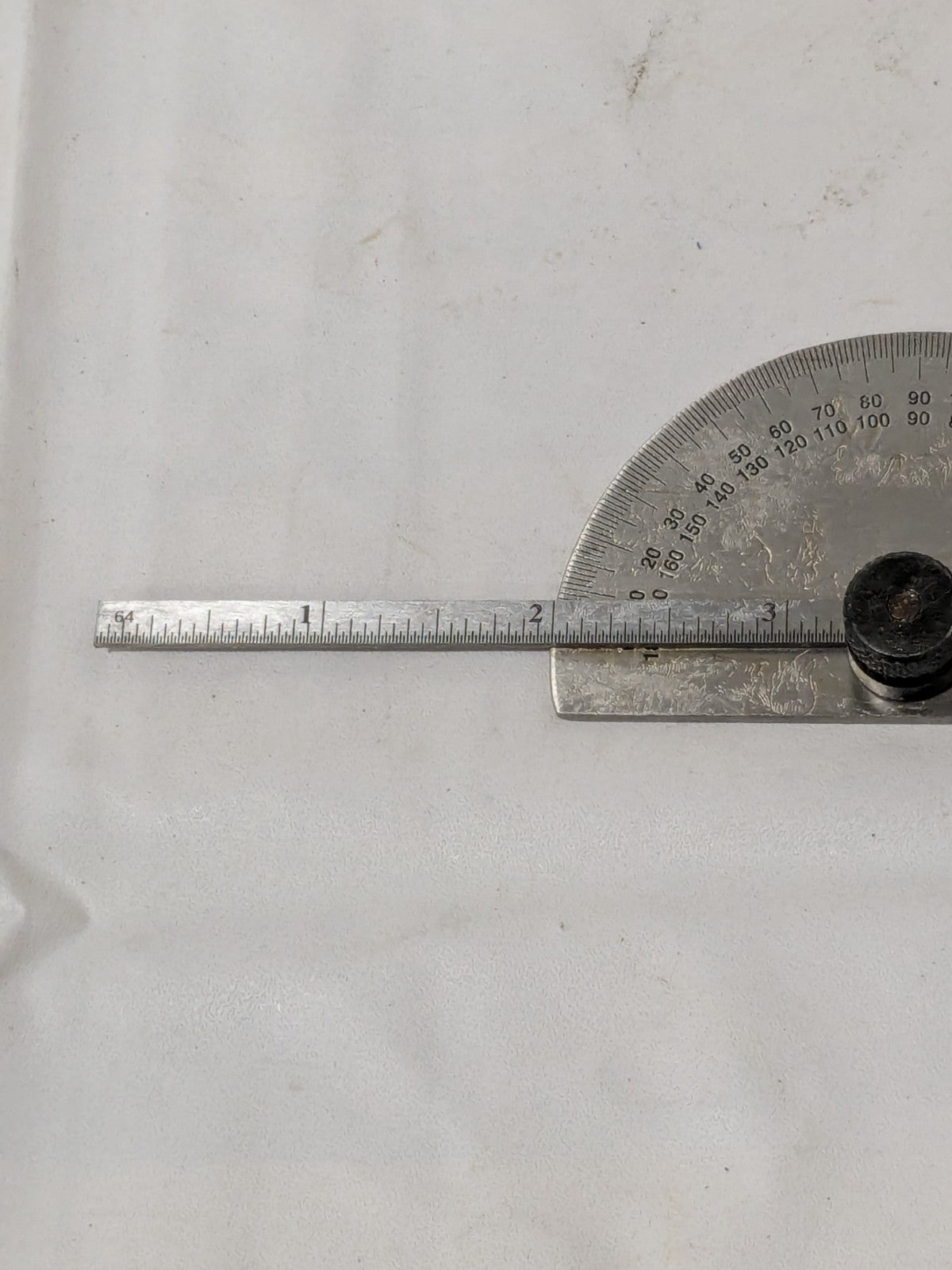 Steel Protractor and Depth Gage: 0 to 6" Rule Measurement Range, 0 to 180° PDG/6