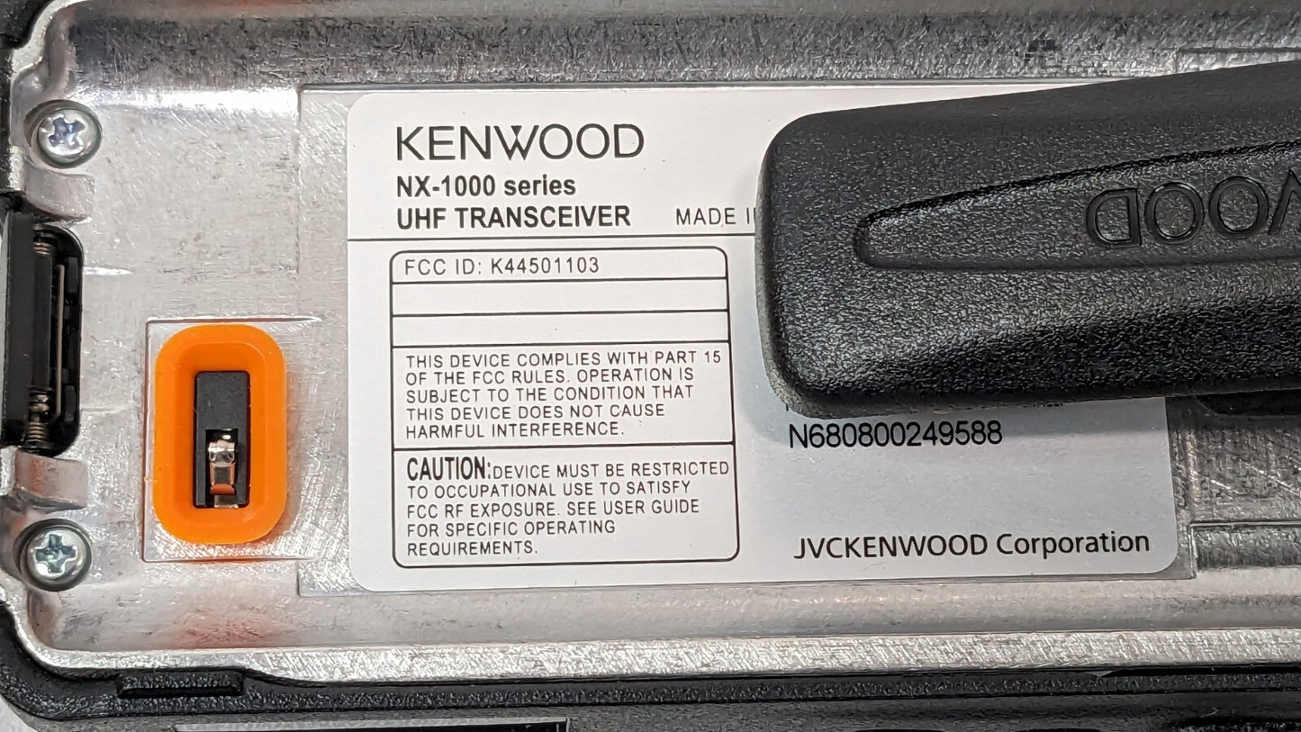Kenwood ProTalk UHF Two-Way Portable Radio W/O Speaker Microphone NX-P1300 AU K
