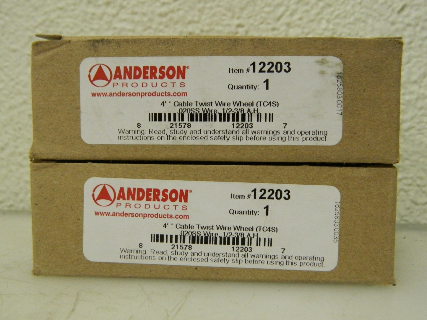 Narrow Face Cable Twist Knot Wire Wheels  4" Dia Arbor Hole 1/2-3/8" Q