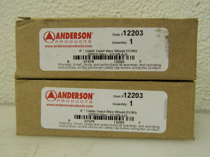 Narrow Face Cable Twist Knot Wire Wheels  4" Dia Arbor Hole 1/2-3/8" Q