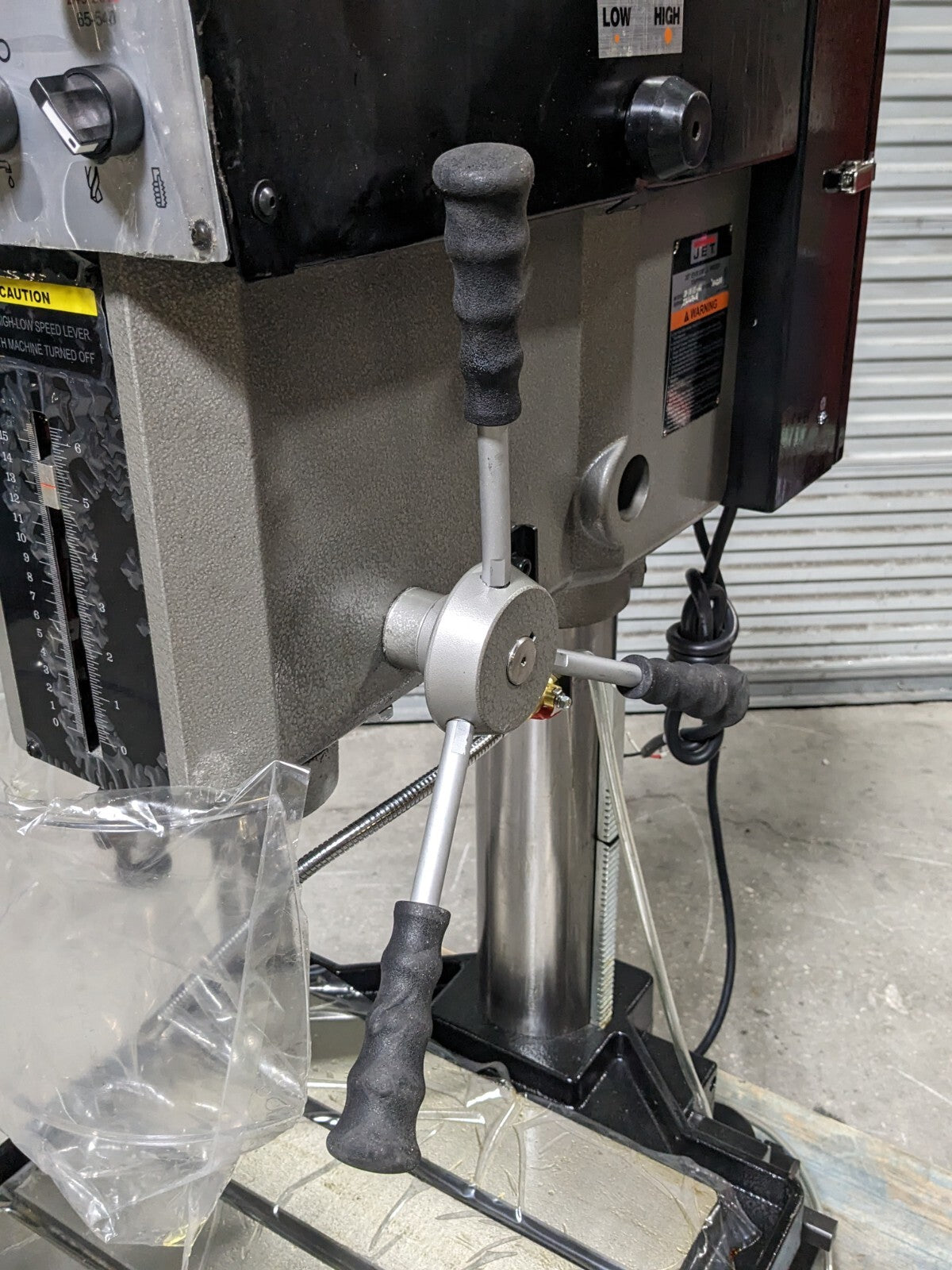 Jet EVS Drill Press w/ Tapping 20" Swing 2HP 460v 3 Ph 354226 Damaged