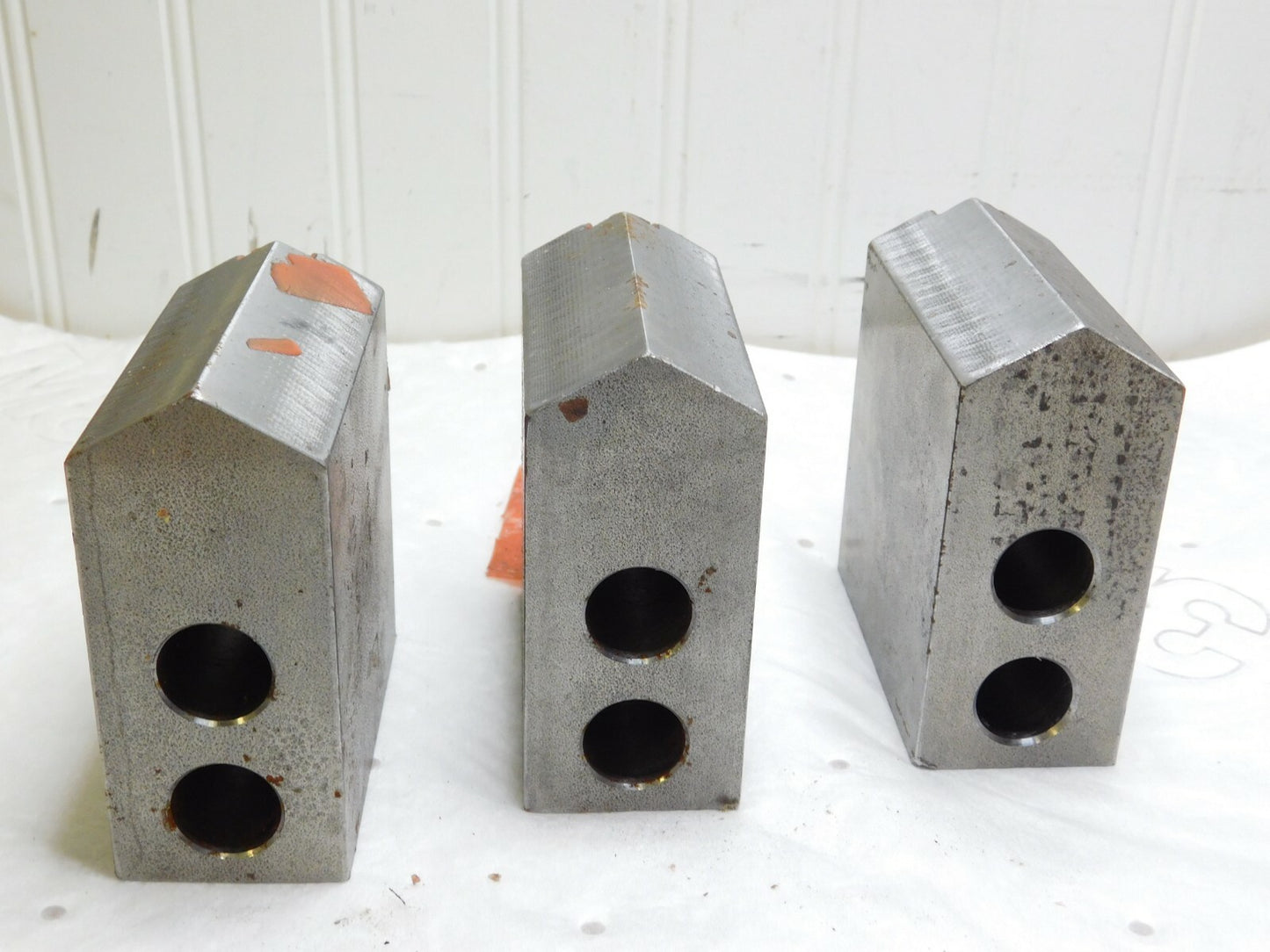 H & R 3 Piece Square Soft Lathe Chuck Jaw Set Serrated 1.5mm x 60° 82-3.5-P