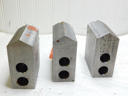 H & R 3 Piece Square Soft Lathe Chuck Jaw Set Serrated 1.5mm x 60° 82-3.5-P