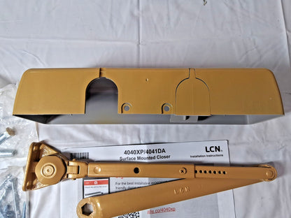 LCN Heavy Duty Door Closer Brass  8.5 lb Load Capacity  60" Door Width  4040XP