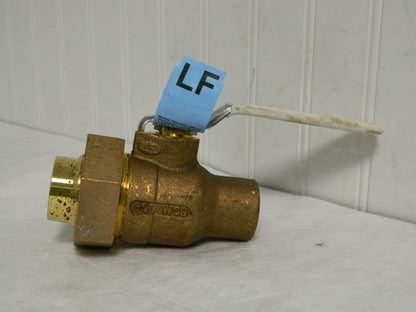 Apollo Bronze Single Union Ends Ball Valve 1-1/4" Pipe Standard Port 70LF40