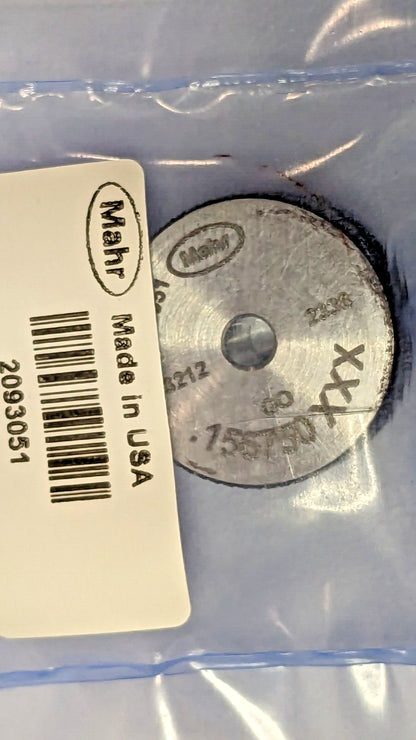 Mahr Master Ring GO w/Cert  0.156750" XXX 2093051