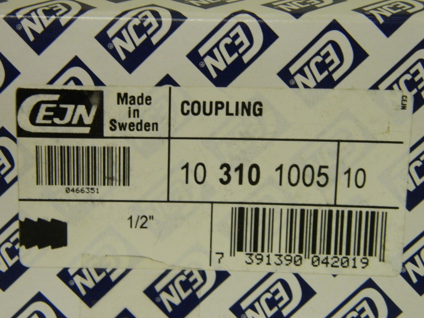 CEJN Hose Barb Coupler 1/2" Pneumatic Quick Disconnect QTY 2 10-310-1005