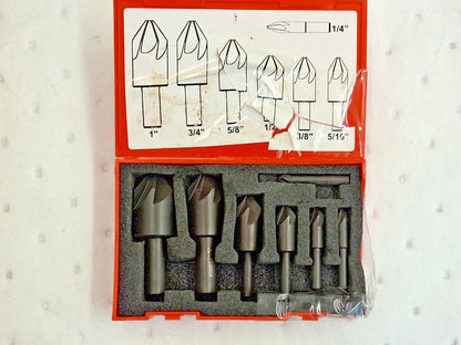Keo Countersink Set 7 Pc 1/4-1" Head Dia 6Fl 919-000-370 DAMAGED CASE