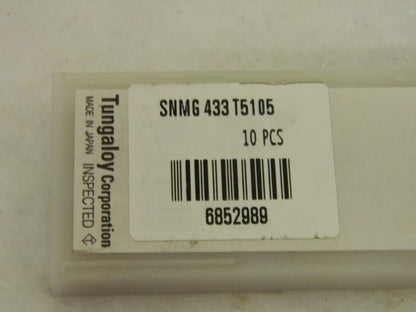 Tungaloy SNMG433 Grade T5105 Carbide Turning Insert  Qty. 10 6852989