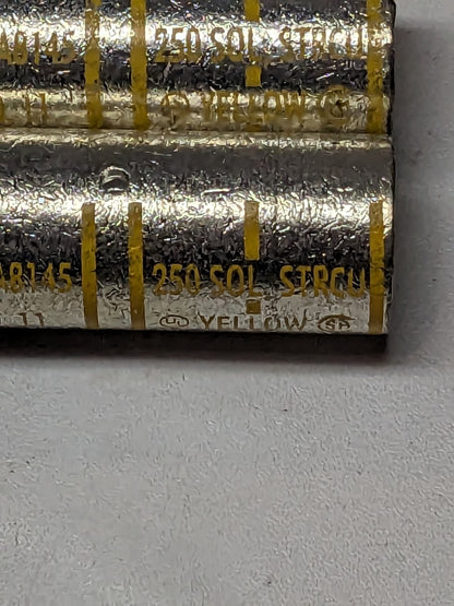 ILSCO Butt Splice Terminal Yellow Die NO 11, 250 SOL Qty 2 A8145
