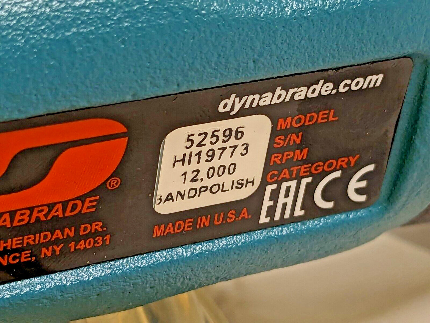 Dynabrade 5" Right Angle Disc Sander 1.3 HP 12000 RPM 52596 PARTS/REPAIR