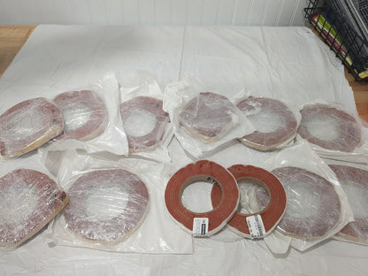 12 Rolls of: Silicone Rubber, 1/2" Wide, Red Adhesive Backing BULK-RS-S50FDA-234