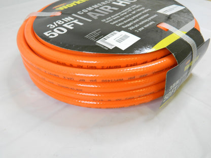 Legacy Workforce Commercial Grade Air Hose 3/8  50  Long Orange PVC HWF3850FO2