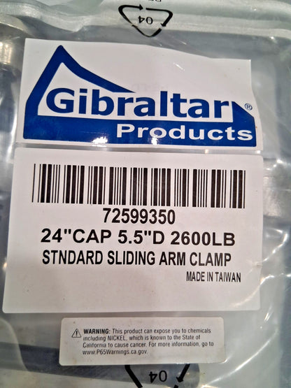 Gibraltar Sliding Arm Bar Clamps 5-1/2" Throat Depth 72599350