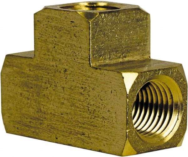 CERROBRASS Industrial Pipe Female Tee: 1/8 Female Thread, FNPT Qty 10 P-101X-A