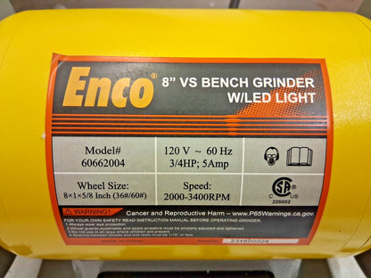 Enco 8" Variable Speed Bench Grinder 60662004
