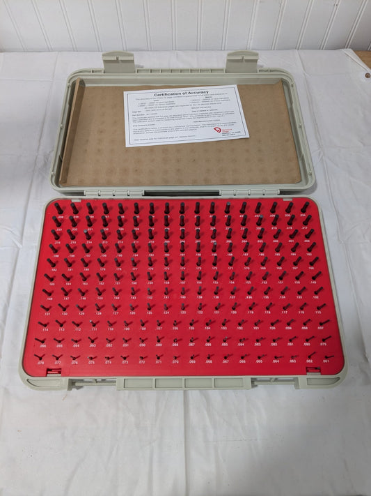 Vermont Gage 190 Pc Class ZZ Plug Gage Set: 0.061 to 0.25" Range 901100400