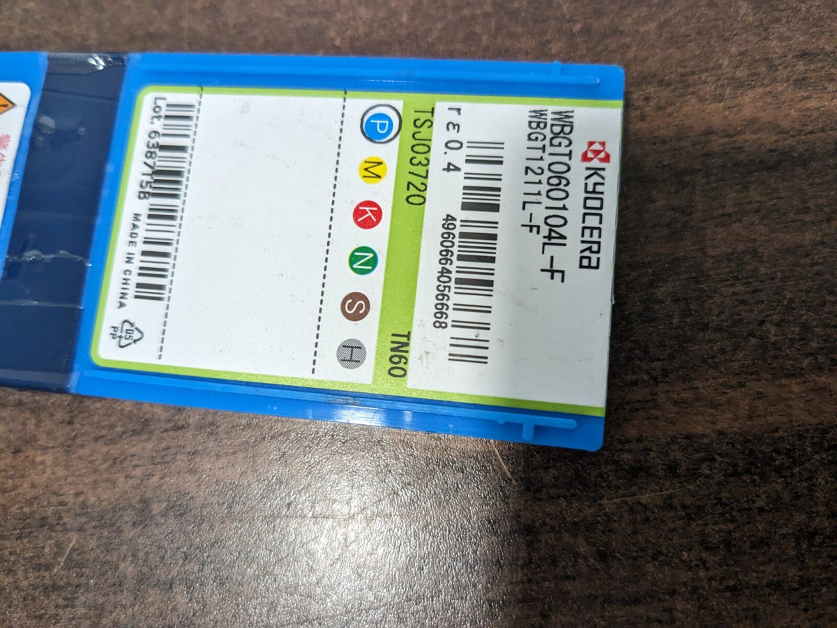 KYOCERA Turning Inserts qty 10: WBGT1211LF TN60, Cermet TSJ03720
