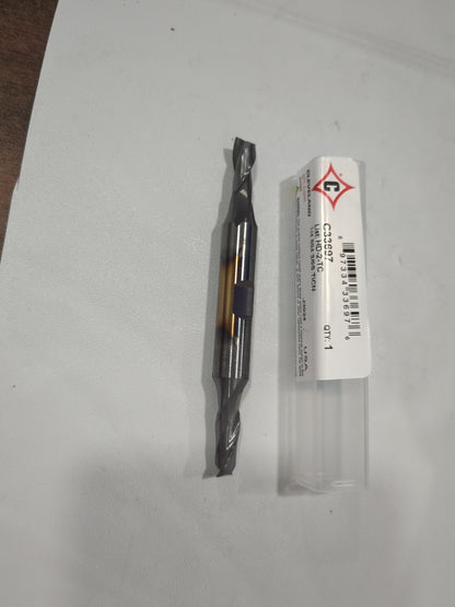 CLEVELAND Square End Mill 1/4" Dia 2 Fl HSS C33697