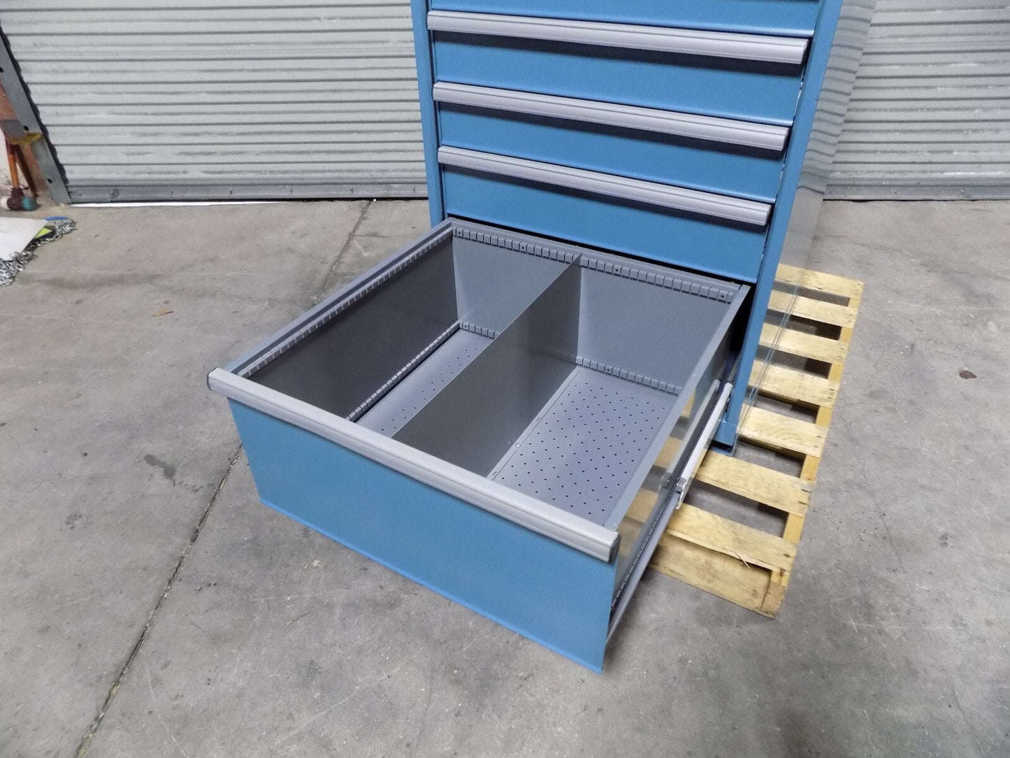 Lista Modular Storage Cabinet 11 Drawer 59" x 28" x 28" Steel Blue DAMAGED