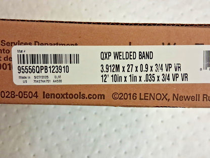 Lenox Welded Bandsaw Blades 12ft 10" Long x 1" Wide x 3-4TPI 95556QPB123910