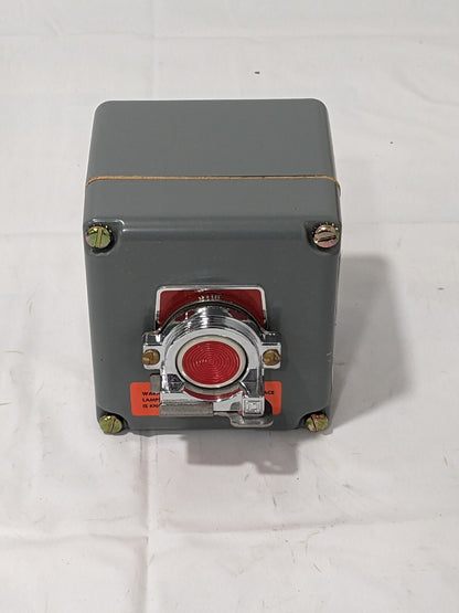 Square D Heavy Duty 600V AC Unit Control Station "Stop" 9001-KYK-15