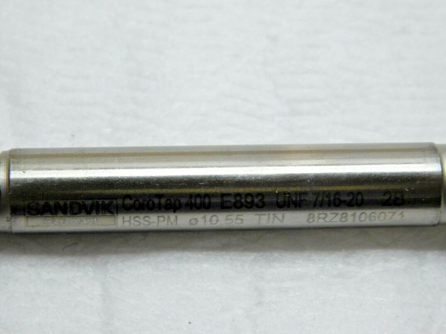 Sandvik Coromant CoroTap 400 Forming Tap HSS TiN 7/16-20 UNF 2B E8937/16 2618139