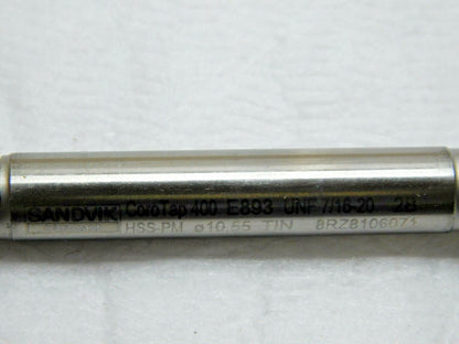 Sandvik Coromant CoroTap 400 Forming Tap HSS TiN 7/16-20 UNF 2B E8937/16 2618139