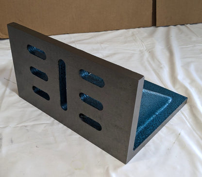 Webbed Angle Plate 10" W x 6" D x 8" H  Partially Machined Cast Iron  418-4545