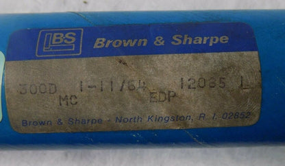 Brown &amp; Sharpe Straight Shank Twist Drill 1-11/64" 118º 2FL HSS 0146111