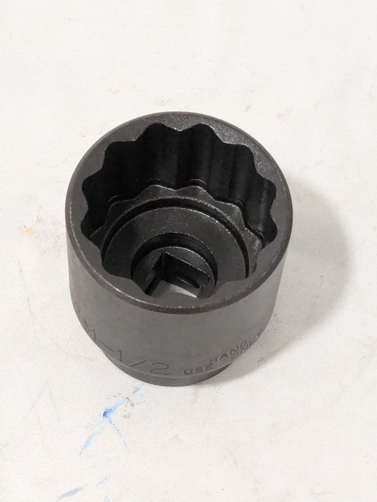 Proto Standard Hand Socket: 1/2" Drive, 1-1/2" Socket, 12-Point J5448B
