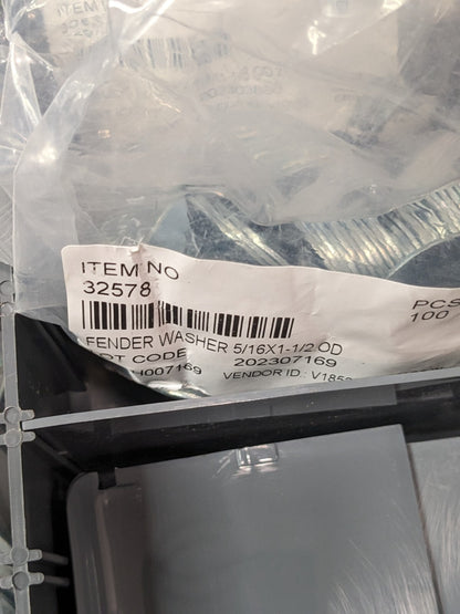 1450 Piece Fender Washers No 6 - 3/8" Diameter 8539