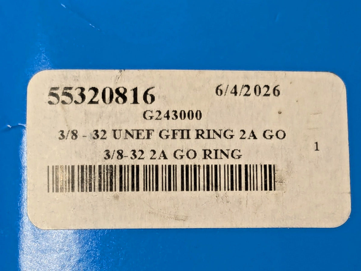 GF Gage Go Thread Ring Gage Single Ring 3/8"-32 UNEF 2A 55320816