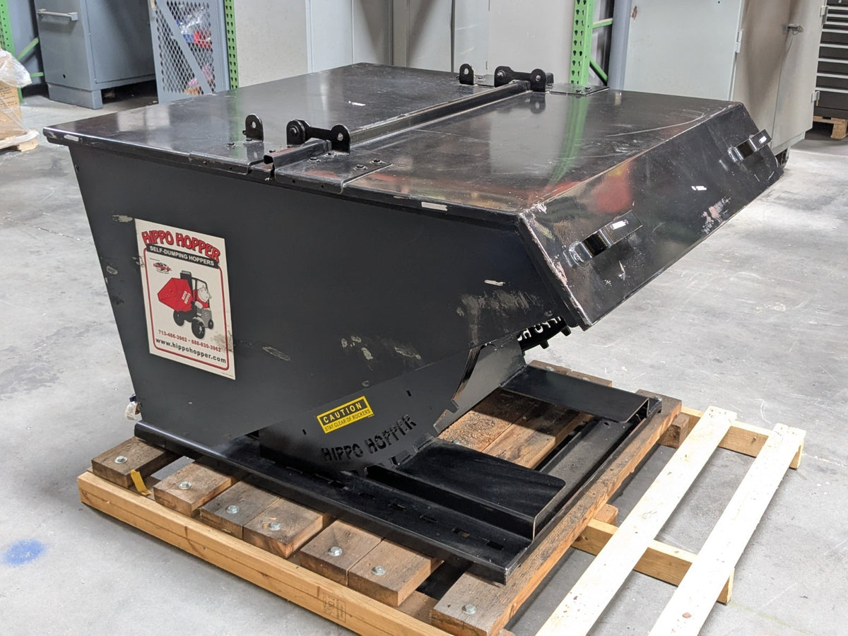 Hippo Hopper Heavy Duty Self-Dumping Hopper w/ Lid and Drain Valve HH24HD