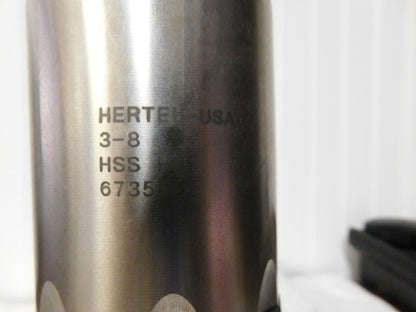 Hertel 3-8 H8 HSS Chamfer Plug Tap 9 3/4"  4 9/16" Thread Length 673553