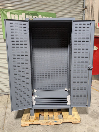 Durham Heavy Duty Storage Cabinet w/ Bins 4-Shelves 12 Ga. Welded Steel