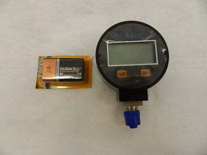 WorkSmart Pressure Gauge: 2 –1/2 " Dial, 1/4 " Thread, NPT, Lower Mount 59274506