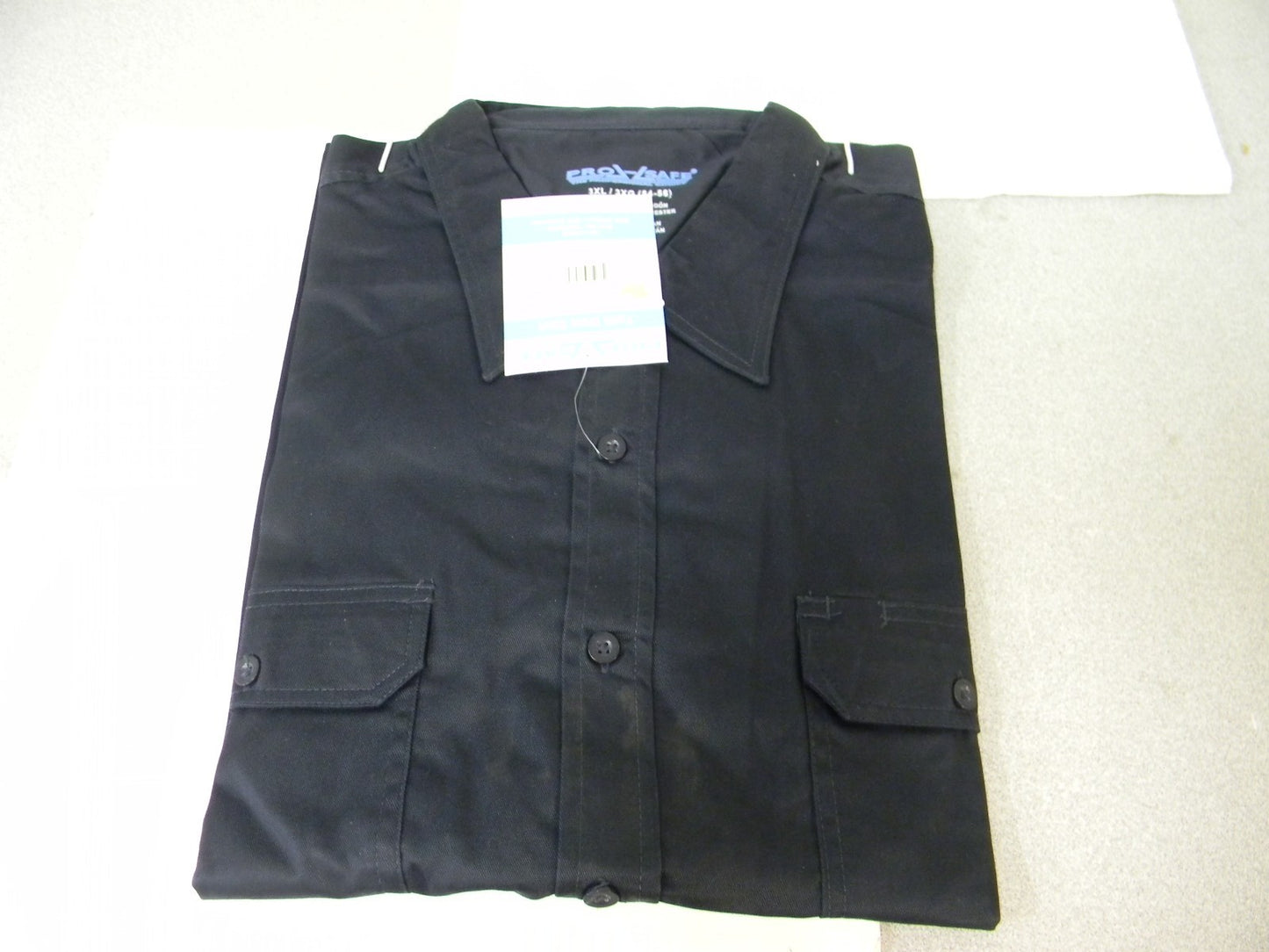 Pro-Safe SZ 3XL Navy Blue Long Sleeve Button Down Shirt QTY 2 62629530