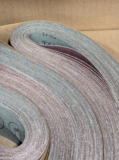 3M Abrasive Belt: 2" Wide, 132" OAL, 80 Grit, Aluminum Oxide Qty 25 7010327297