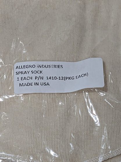 ALLEGRO Painter's Spray Sock: White, Size Universal Cotton Qty 12 1410-12